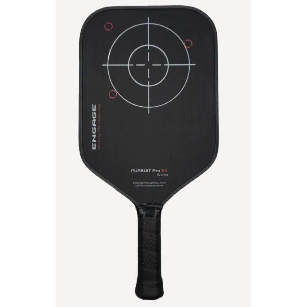 Engage Pursuit Pro EX 15.2mm Pickleball Paddle Raw Carbon Fiber‎ Fierce Red NEW